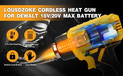 Cordless Heat Gun For Dewalt V Battery W Hot Air Gun Up To F C Portable Heat