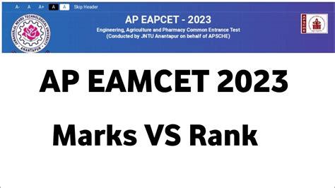 Ap Eamcet Marks Vs Rank Apeamcet Eapcet Marksvsrank Eamcetap Youtube