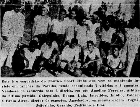 Foto Rara De N Utico Sport Club Jo O Pessoa Pb Hist Ria Do