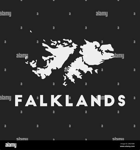 Falklands Icon Country Map On Dark Background Stylish Falklands Map