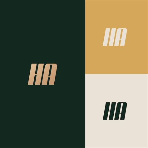 Premium Vector Ha Logo Design Vector Image