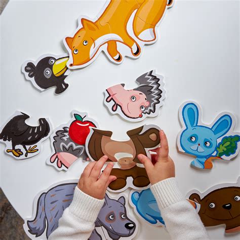 Мягкие пазлы-контуры для малышей Лесные животные серия Baby Toys ...