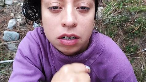 Public Outdoor Blowjob With Cum In Mouth Babe Porn Feat Chica Celeste Xhamster