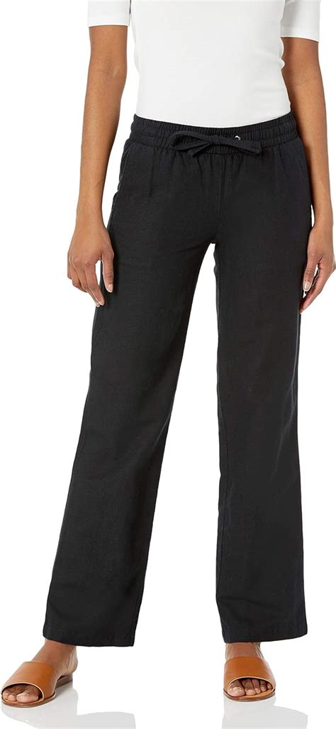 Amazon Essentials Women S Linen Blend Drawstring Wide Leg Pant Available In Plus