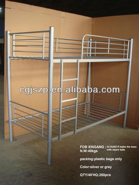 modern metal high sleeper bed  mdf study table europe  silver