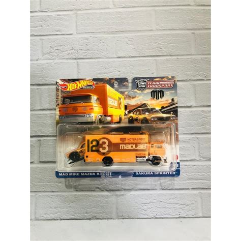 Jual Hot Wheels Premium Team Transport Mad Mike Mazda Rx Gt Shopee Indonesia
