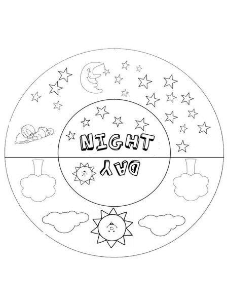 Day And Night Coloring Pages In 2024 Coloring Pages For Boys Free Preschool Printables