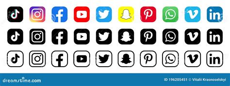 Tik Tok Facebook Twitter Instagram Youtube Snapchat Pinterest