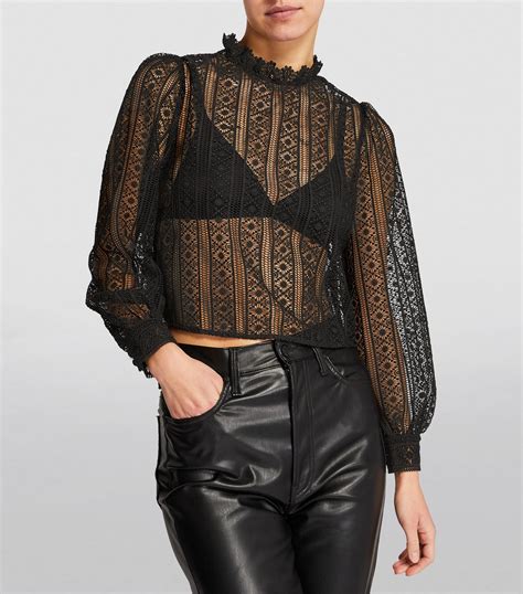 AllSaints Orla Broderie Crop Top Harrods US