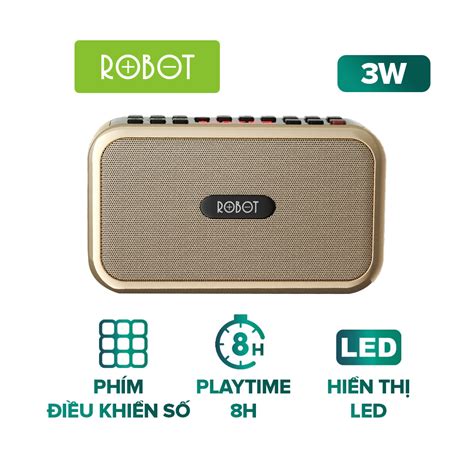 Loa bluetooth Robot RB200 loa mini kỹ thuật số không dây phím bấm điều