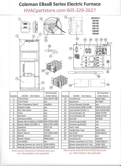 Coleman Air Conditioner Parts List