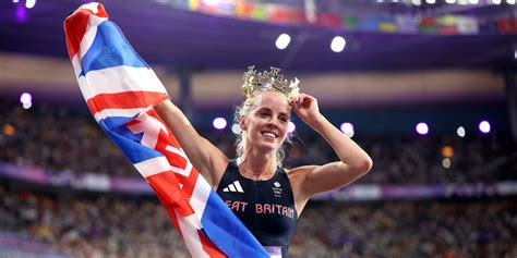 keely hodgkinson storms   gold  paris  british athletics