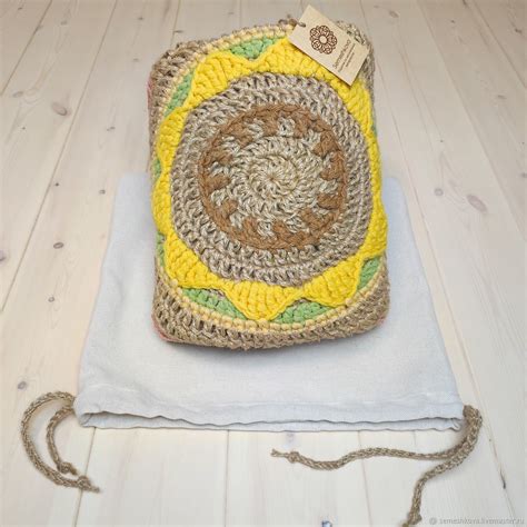 Коврик для медитации джутовый вязаный в интернет-магазине Ярмарка ...