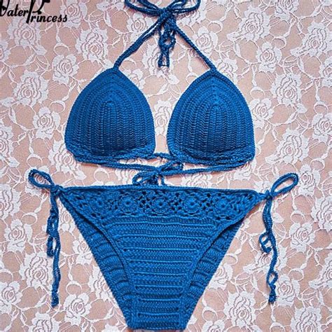 New White Bikinis Handmade Crochet Bikini Set Sexy Women Swimwea