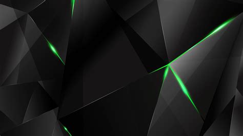 Wallpapers - Green Abstract Polygons (Black BG) by kaminohunter on ...