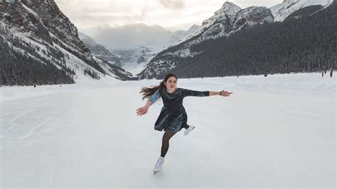 Ice Skating Frozen Lake