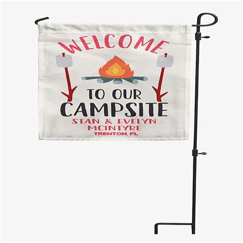 Welcome To Our Campsite Print Flags Personalized Camping Etsy