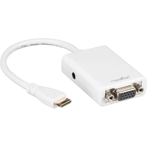 Rocstor Mini-HDMI to VGA Converter (White) Y10A225-W1 B&H Photo