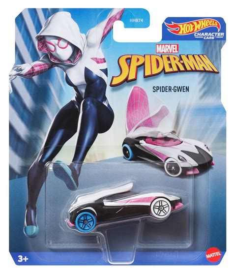 Hot Wheels Character Cars Disney And Marvel With X Men Miles Morales Spider Gwen Snow White