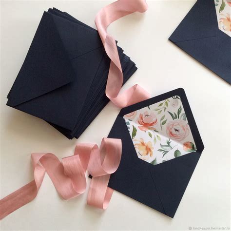 Конверты из дизайнерской бумаги с цветной вклейкой, цветные конверты в ...