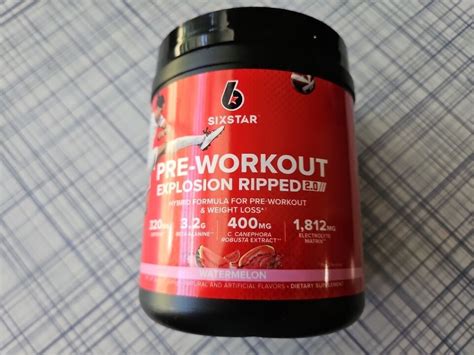 Six Star Pre Workout Explosion Ripped Powder Watermelon Serving