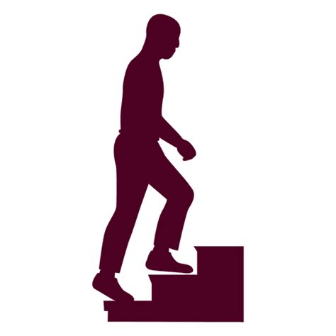 Hombre subiendo escaleras ilustración Descargar PNG SVG transparente