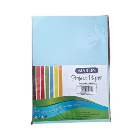 Marlin A4 80gsm Project Paper Assorted Pastel 100 S Future Manager Books