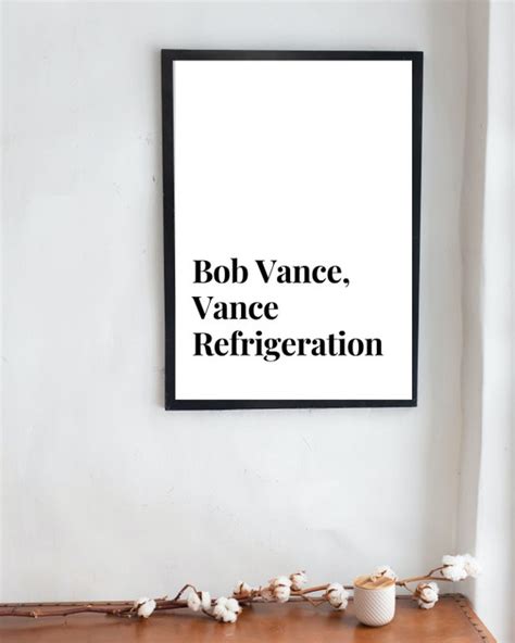 Bob Vance Vance Refrigeration Printable Wall Art the Office | Etsy