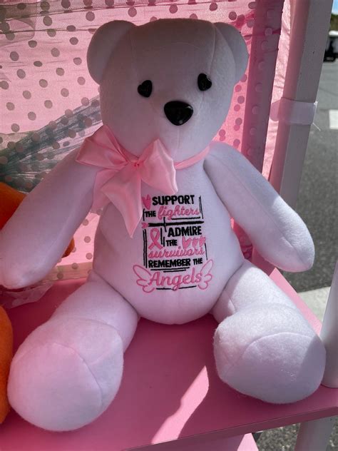 Breast Cancer Awareness Bear Cancer Survivor Bear Cancer Etsy