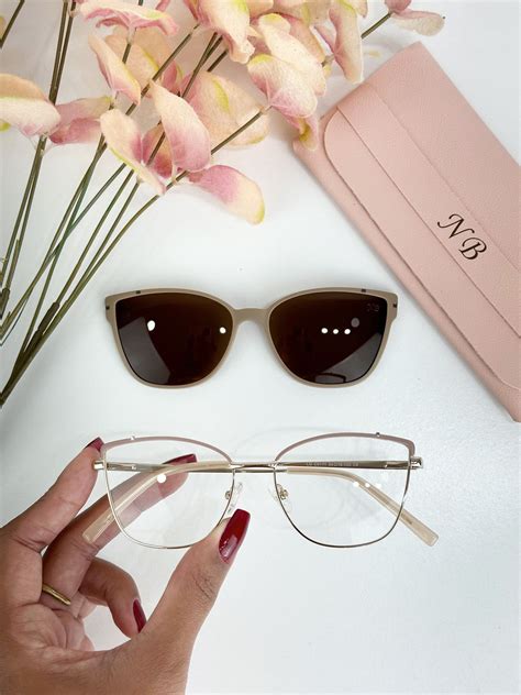 ARMAÇÃO 2 EM 1 GATINHO NUDE DOURADO 0171 Sunglasses Ubatuba