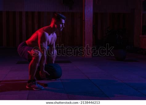 Muscular Powerful Man Naked Torso Exercises Stock Photo 2138446213 Shutterstock