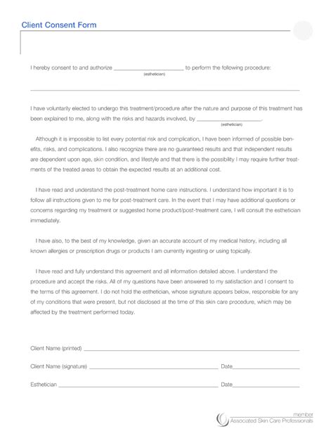 Esthetician Consent Form Editable Template Airslate Signnow