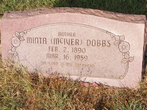 Minta Almira McIver Dobbs 1890 1959 Find A Grave Memorial