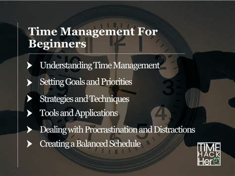 time management  beginners