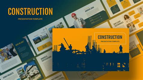 Construction Business Presentation Template - SlideKit