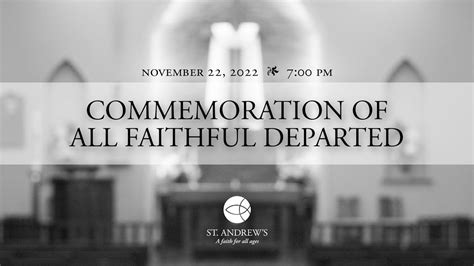 The Commemoration Of All Faithful Departed November Youtube