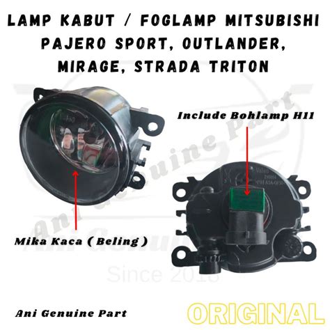 Jual FogLamp Fog Lamp Mitsubishi Pajero Sport Outlander Mirage Strada