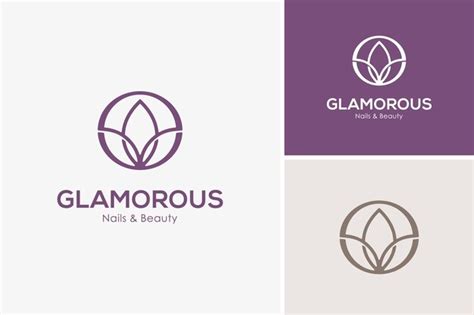 Premium Vector Glamorous Flower Icon Logo Design Vector Beauty Salon