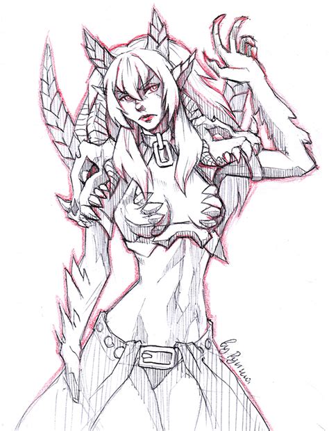 Cinder Sketch By Neryumo Hentai Foundry