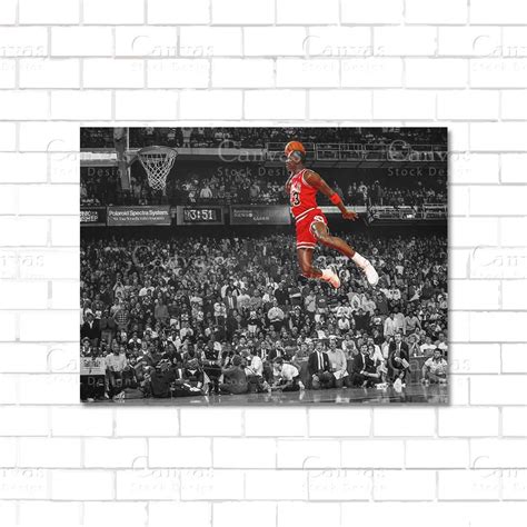 Michael Jordan Air Jordan Postercanvas Frame Kids Wall Etsy