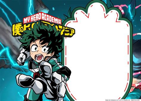 My Hero Academia Birthday Invitation Templates