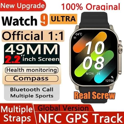 2023 Oryginalny Zegarek 9 Ultra Smart Watch 49mm M Czy Ni Kobiety