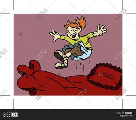 Girl Jumping On Bed Vector & Photo (Free Trial) | Bigstock