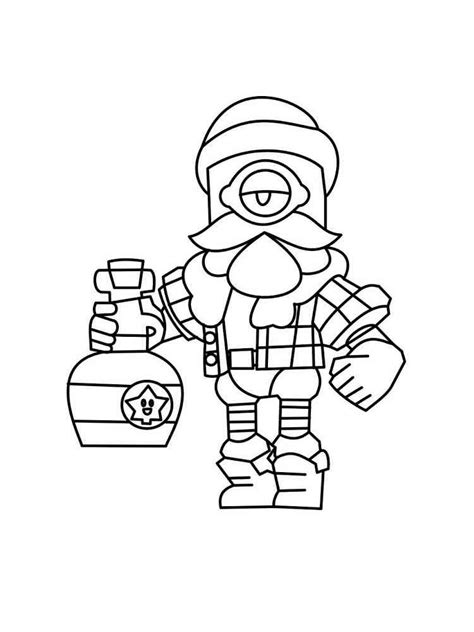 Barley Brawl Stars 5 Coloring Page