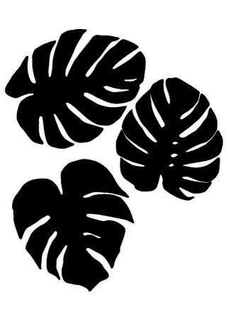 Трафарет монстера рисунок (46 фото)