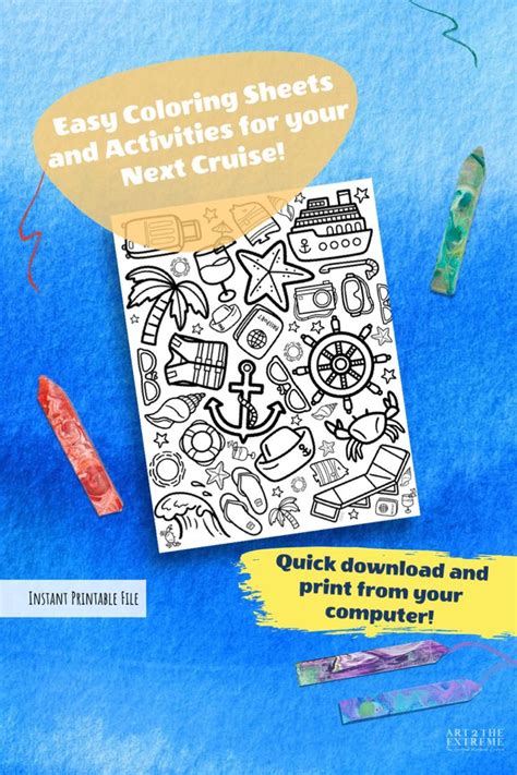 Printable Cruise Coloring Page Kids Cruise Printable Activity