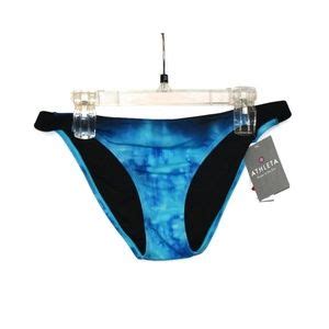 Athleta Swim Athleta Swim Bali Bikini Bottoms Blue Tie Dye Nwt