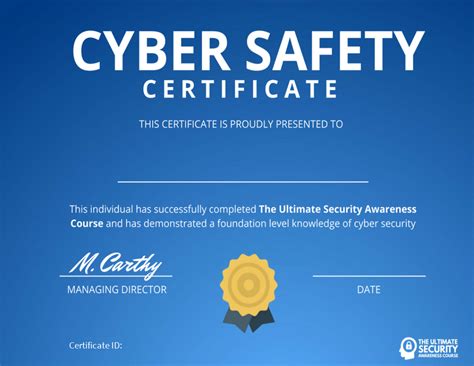 Cyber Safety Certificate • Blueteam Security • Accredible