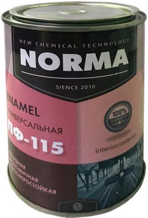 NORMA эмаль ПФ-115 зеленая глянцевая (0, 9кг) ТУ / НОВОКОЛОР Норма ...