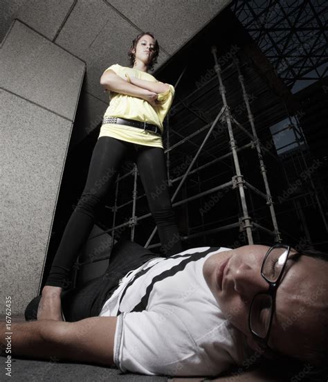 woman standing   man stock photo adobe stock